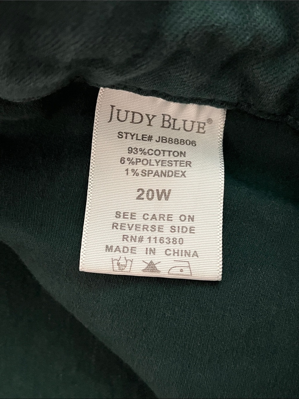 Judy Blue Cropped Ankle Jeans 20W Green - Picture 4 of 8